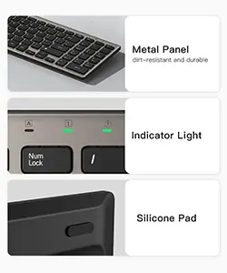 Clavier sans-fil 2.4Ghz YESIDO KB10 Portable Pour Windows / Mac / Linux