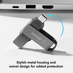 Clé USB Flash disque Lexar D400 Dual type-c type-a USB 3.1 130MB/s 64GB 128GB