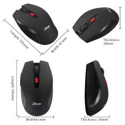 Souris Gaming Sans-Fil 2.4ghz ZELOTES F-13 2400Dpi 6 Bouttons