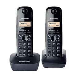 Téléphone sans-fil Numérique Double combine LCD Panasonic KX-TG1612 DECT - Noir