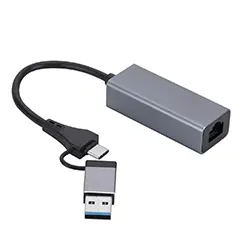Adaptateur Réseau Gigabit Ethernet USB 3.0 Type-c vers to RJ45 1000Mbps