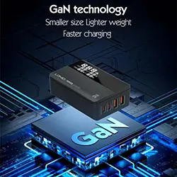 Chargeur LDNIO A4809C 100W GaN 4 Port USB QC4.0 Type-c PD pour smartphone LAPTOP