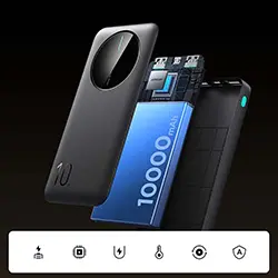 Power Bank 10000mAh 2.4A LED 22.5W Joyroom JR-PBF12 2 x USB-A + 1 x USB-C