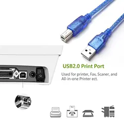 Câble imprimante et Scanner USB 2.0 Type-A vers Type-B 1.5m 3m 5m 10m
