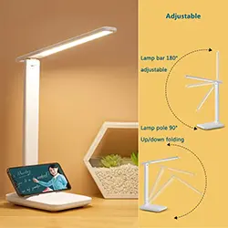 Lampe de Bureau Table LED de chevet Veilleuse avec protection oculaire USB MT-ACC24 avec 3 Températures de Lumière