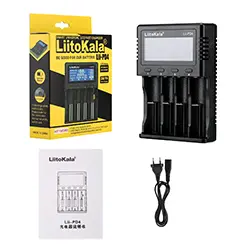 Chargeur de pile batterie professionel LiitoKala lii-PD4 Li-ion 3,7 V et NiMH 1,2 V 2A 18650 21700 26650 AA AAA