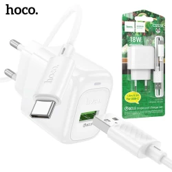 HOCO CS52A Chargeur Rapide universel 18W QC3.0 + Cable USB-A vers Type-c 1m