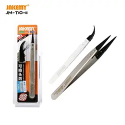 Pince a epiler en acier inoxydable antistatique Jakemy JM-T10-11