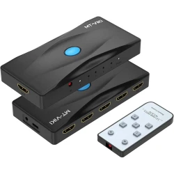 Switch Commutateur HDMI 2.0 5 en 1 4K 60hz 5 Ports MT-ViKI MT-HD0501 avec télécommande infrarouge
