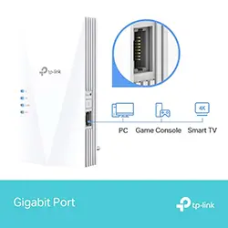 Répéteur WiFi 6 Amplificateur TP-Link RE500X Bi-Bande AX1500 Gigabit