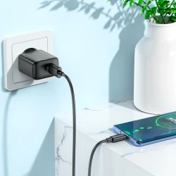 Chargeur HOCO CS21A 18W QC3.0 + Cable USB-A vers Type-c 1m