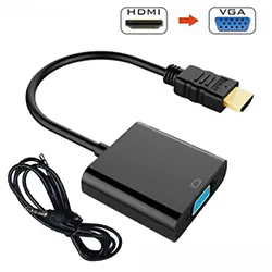Adaptateur HDMI vers VGA 1080p avec Audio - Noir