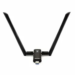 Adaptateur Sans fil Wi-Fi AC1200 Double Bande Longue Portée USB ALFA AWUS036ACM avec double antenne externe Haute sensibilité