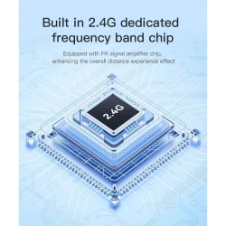 YESIDO KR11 Microphone Lavalier Cravate sans-fil 2.4Ghz Type‑C pour Smartphone et PC