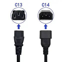 Câble d'alimentation Onduleur UPS 3x1mm² IEC320 C13 femelle vers C14 mâle 250V 10A 1.2m