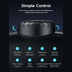 Casque sans-fil Bluetooth 5.3 AUX Micro SD HOCO W35 Max 90h