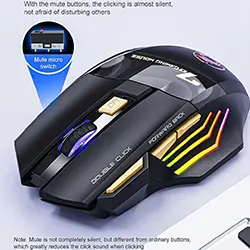 Souris sans-fil 2.4GHz rechargeable MAC TECH MT-WM121 3200 dpi 7 boutons RGB