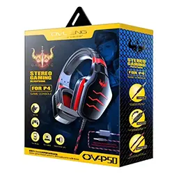 Casque Gaming Ovleng OV-P50 LED avec Microphone stéréo pour PC portable PS4 Smartphone Jack 3.5mm - Noir