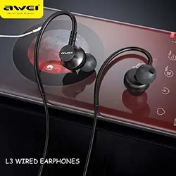 Ecouteur filaire Sports Audio Jack 3.5mm avec Microphone AWEI  L3