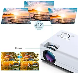 Mini DATASHOW Vidéo Projecteur LED Smart 720P Native 4K Android WIFI