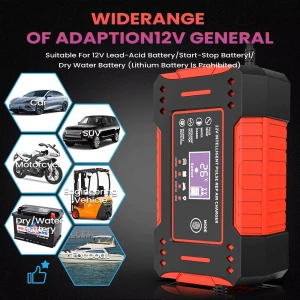 Chargeur Intelligent rapide de batterie de voiture AUTO LCD, réparation SnapPulse, acide de plomb AGM 12v 6A