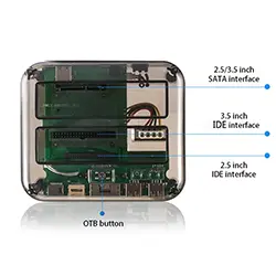 Station d'accueil Dockstation Docking Dual HDD 3.5″ 2.5″ SATA IDE USB 3.0 S8