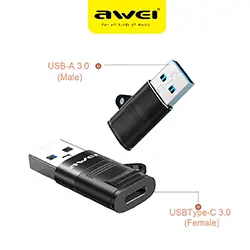 Adaptateur Convertisseur OTG USB 3.0 vers USB Type-c AWEI CL-13