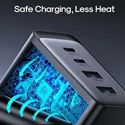 Chargeur GaN Ultra Joyroom JR-TCG02 67W 4 ports (2 x USB, 2 x USB C) + cable Type-c vers Type-c 100W 1.2m