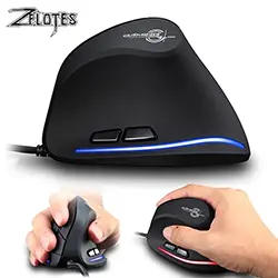 Souris verticale Gaming ergonomique filaire USB ZELOTES T-20 3200DPI