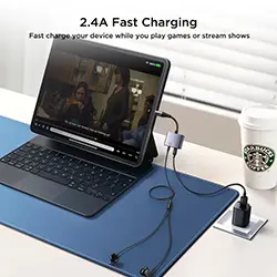 Adaptateur Audio 2 en 1 lightning vers AUX Jack 3.5mm et lightning Joyroom SY-L01