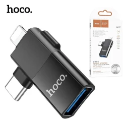 HOCO UA17 Adaptateur OTG Type-c Mâle et Ligthning IP Iphone vers USB 3.0 Femelle