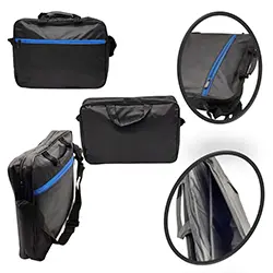 Cartable Saccoche pour ordinateur portable LAPTOP Simple 15.6 pouces 33cm x 43cm - ligne bleu