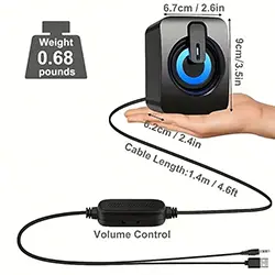 Haut-parleurs d'ordinateur PC A2 RGB USB 2.0 AUX