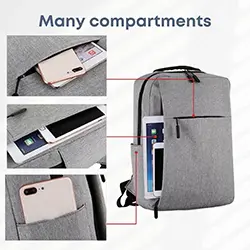 Sac a dos pour ordinateur portable LAPTOP 15.6pouce etanche avec Cable USB