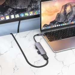 HUB Adaptateur 6 en 1 HOCO HB28 Type-c vers HDMI 4K + PD 100W USB-C + USB 3.0 + USB 2.0 + Carte Micro SD / SD