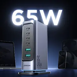 Station de charge Multi-Port GaN 65W 4 x USB-C + 2 x USB-A Joyroom JR-TCM02 1.5m