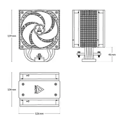 ARCTIC Freezer 36 A-RGB Ventirad Ventilateur pour Processeur Refroidisseur CPU pour socket Intel et AMD - Noir