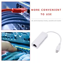 Adaptateur carte réseau ethernet Micro USB 2.0 vers RJ45 100Mbps pour Windows, Android, PC portable, tablette