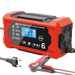 Chargeur Rapide Batterie Plomb 12V 6A avec Fonction Réparation Automatique