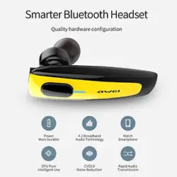 Ecouteur sans-fil bluetooth AWEI N3 avec microphone pour conduite auto