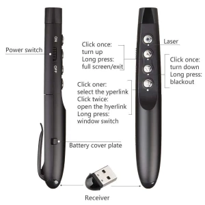 Pointeur laser Présentateur télécommandes de présentation Powerpoint sans-fil