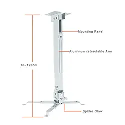 Support Plafond et murale DATASHOW Projecteur universel ajustable 70-120cm en aluminium