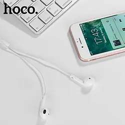 Ecouteur Filaire Bluetooth 5.0 Lightning Iphone HOCO L7 Plus avec Microphone 1.2m