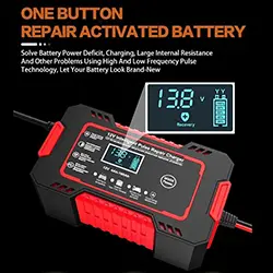 Chargeur rapide de batterie de voiture LCD, réparation SnapPulse, acide de plomb AGM 12v 6A