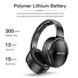Casque Sans-fil bluetooth 5.0 AWEI A780BL pliable