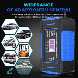 Chargeur rapide de batterie de voiture LCD, réparation SnapPulse, acide de plomb AGM 12v 6A