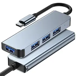 HUB Type-c USB-C vers to 4 port USB 3.0 En Alliage D'aluminium pour PC, Ordinateur portable  Laptop