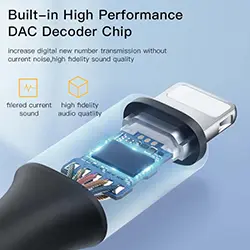 Câble Adaptateur Audio Lightning Iphone IP vers Jack AUX 3.5mm YESIDO YAU35 1m