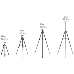 Trépied Portable yunteng VCT-520 avec Kit de tête d'amortissement tridimensionnel pour Caméra MAX:125cm