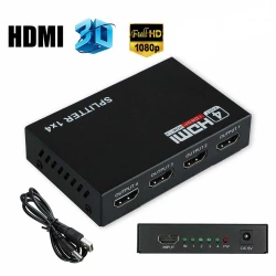 Splitter Amplificateur Séparateur HDMI 3D 1080P 4 affichages